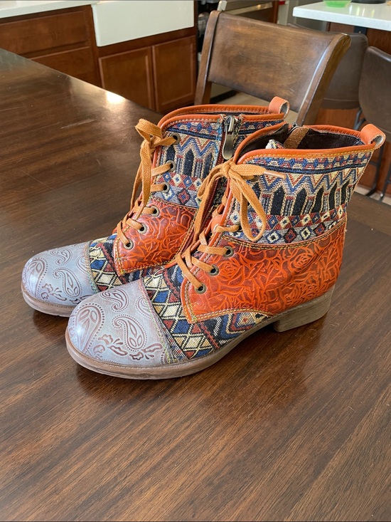 Socofy Shoes - Socofy Patchwork Boots Size 39 (8.5 US)